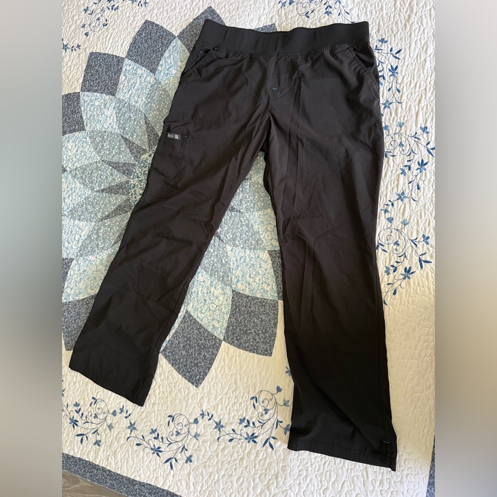 Women's Sleek Black Scrub Pants